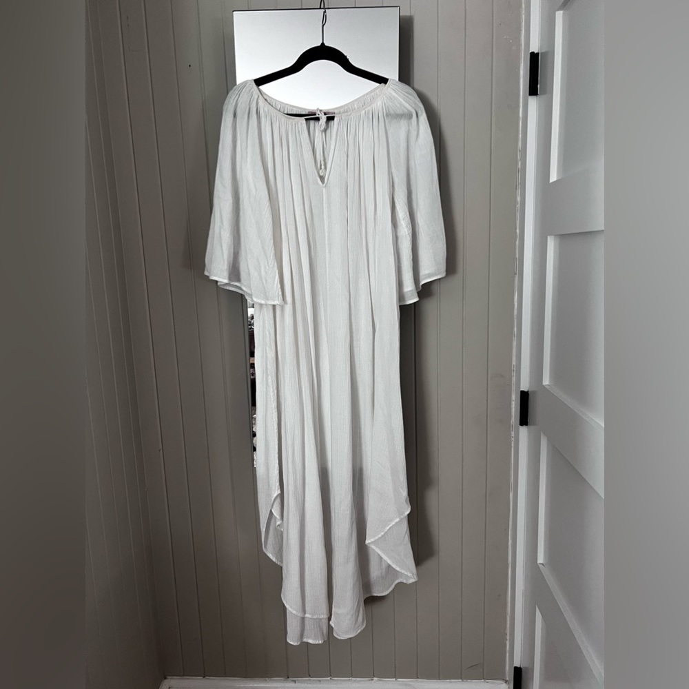 Calypso St Barth flowy white gauze kaftan caftan one size